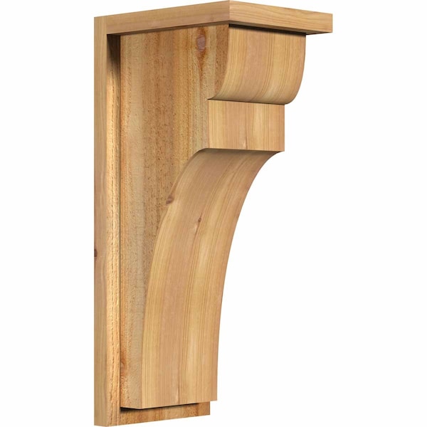 Ekena Millwork Yorktown Rough Sawn Corbel w/Backplate, Western Red Cedar, 8"W x 10"D x 22"H COR08X10X22YOR01RWR - main